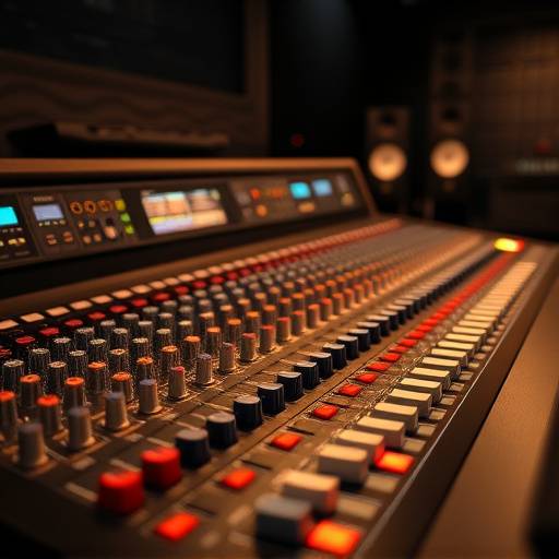 Console de mixage audio professionnelle